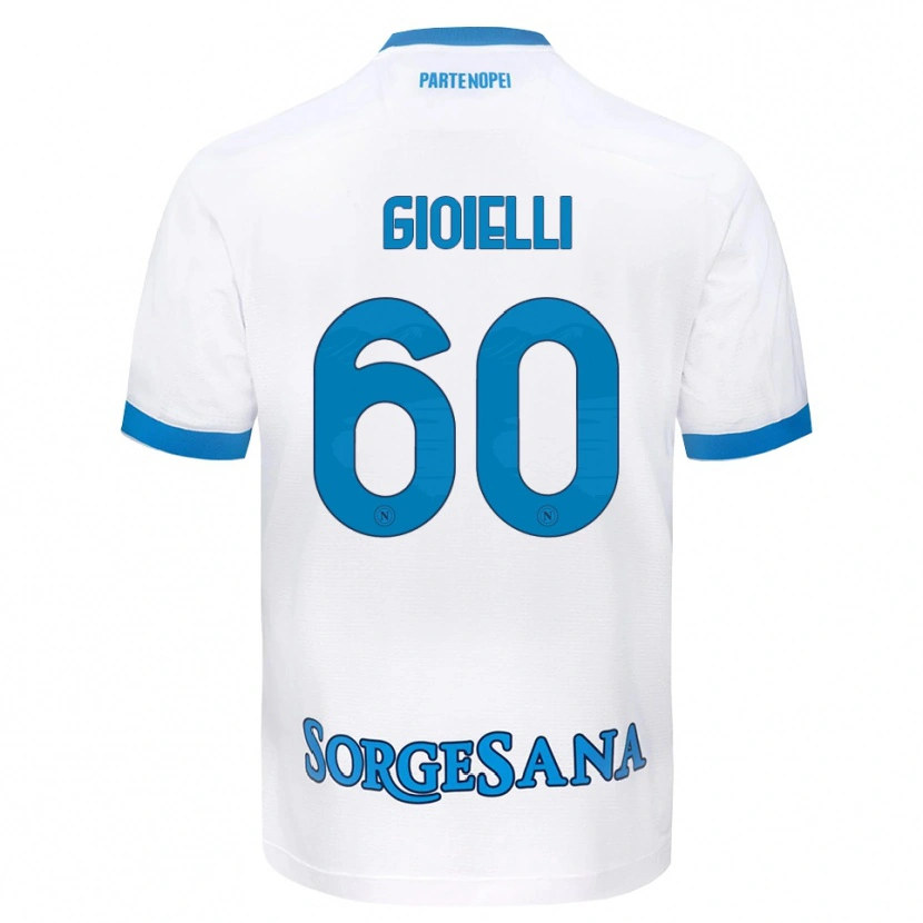 Danxen Barn Francesco Gioielli #60 Vit Himmelblå Bortatröja Matchtröjor 2026/27 Tröjor T-Tröja
