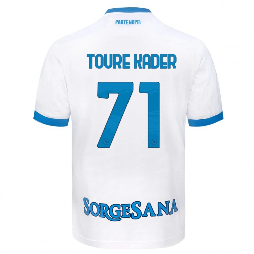 Danxen Barn Aziz Toure Kader #71 Vit Himmelblå Bortatröja Matchtröjor 2026/27 Tröjor T-Tröja