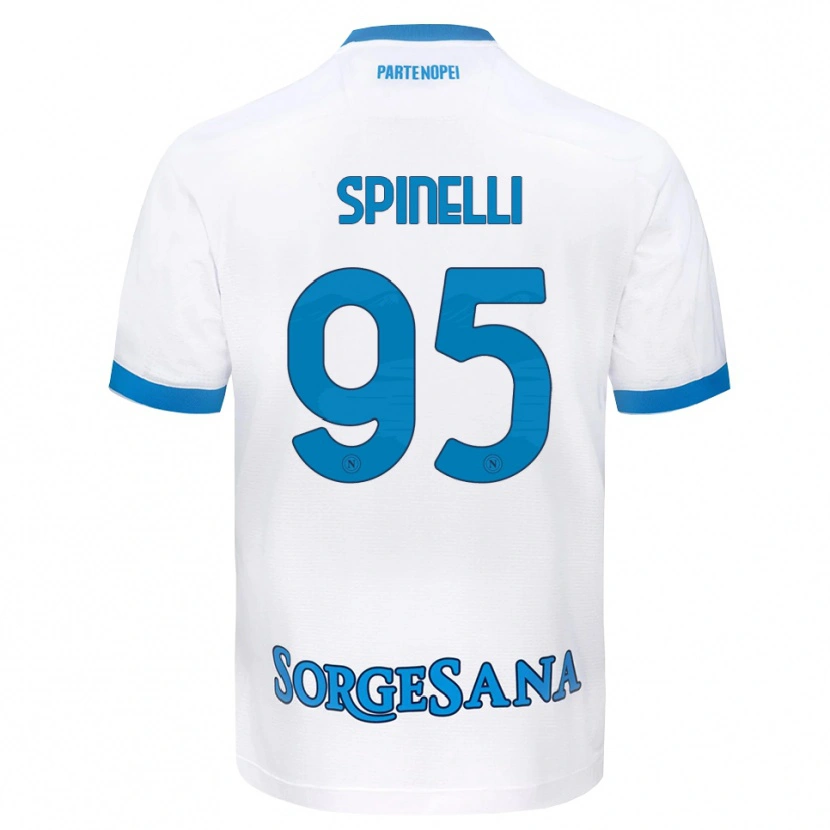 Danxen Barn David Spinelli #95 Vit Himmelblå Bortatröja Matchtröjor 2026/27 Tröjor T-Tröja