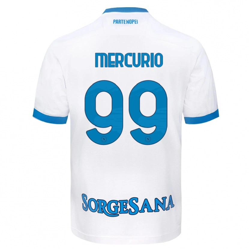 Danxen Barn Giovanni Mercurio #99 Vit Himmelblå Bortatröja Matchtröjor 2026/27 Tröjor T-Tröja
