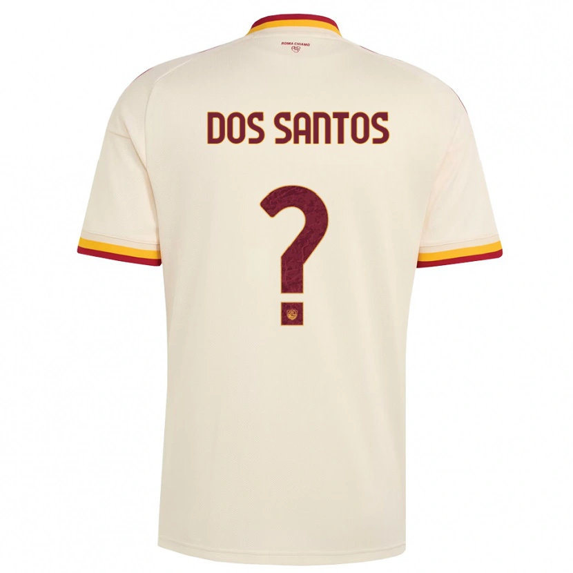 Danxen Barn Leandro Dos Santos #0 Champagne Röd Gul Bortatröja Matchtröjor 2026/27 Tröjor T-Tröja