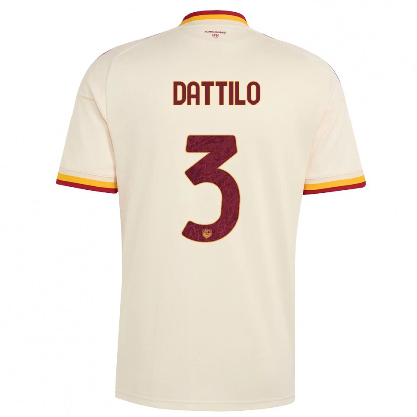 Danxen Barn Lorenzo Dattilo #3 Champagne Röd Gul Bortatröja Matchtröjor 2026/27 Tröjor T-Tröja