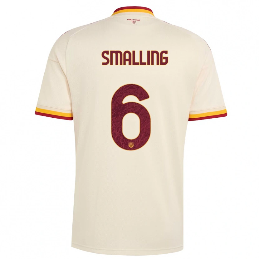 Danxen Barn Chris Smalling #6 Champagne Röd Gul Bortatröja Matchtröjor 2026/27 Tröjor T-Tröja