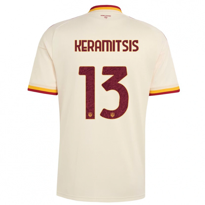 Danxen Barn Dimitrios Keramitsis #13 Champagne Röd Gul Bortatröja Matchtröjor 2026/27 Tröjor T-Tröja