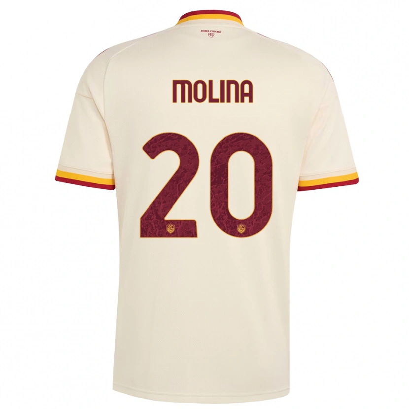 Danxen Barn Nahuel Molina #20 Champagne Röd Gul Bortatröja Matchtröjor 2026/27 Tröjor T-Tröja