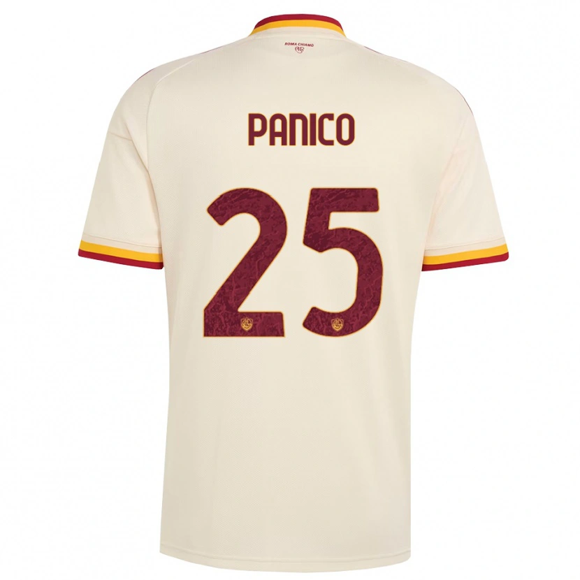 Danxen Barn Francesco Panico #25 Champagne Röd Gul Bortatröja Matchtröjor 2026/27 Tröjor T-Tröja
