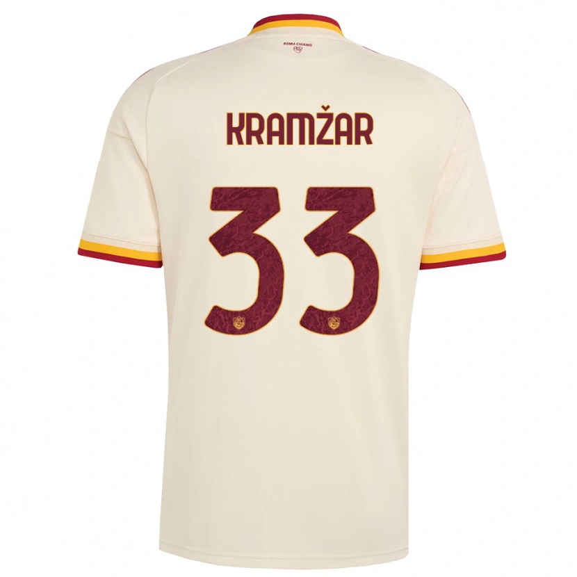 Danxen Barn Zara Kramžar #33 Champagne Röd Gul Bortatröja Matchtröjor 2026/27 Tröjor T-Tröja