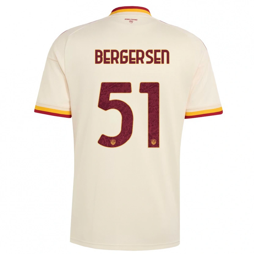Danxen Barn Mina Bergersen #51 Champagne Röd Gul Bortatröja Matchtröjor 2026/27 Tröjor T-Tröja
