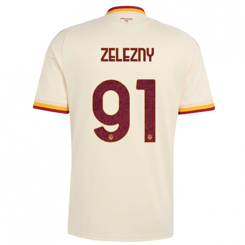 Danxen Barn Radoslaw Zelezny #91 Champagne Röd Gul Bortatröja Matchtröjor 2026/27 Tröjor T-Tröja