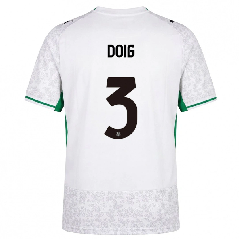 Danxen Barn Josh Doig #3 Vit Svart Grön Bortatröja Matchtröjor 2026/27 Tröjor T-Tröja