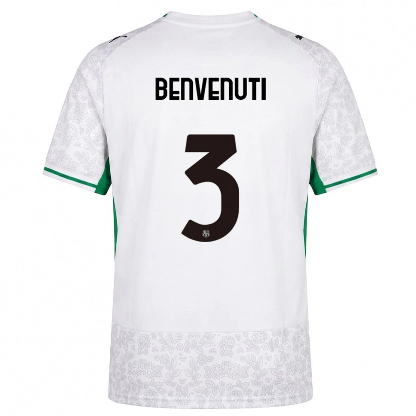 Danxen Barn Tommaso Benvenuti #3 Vit Svart Grön Bortatröja Matchtröjor 2026/27 Tröjor T-Tröja