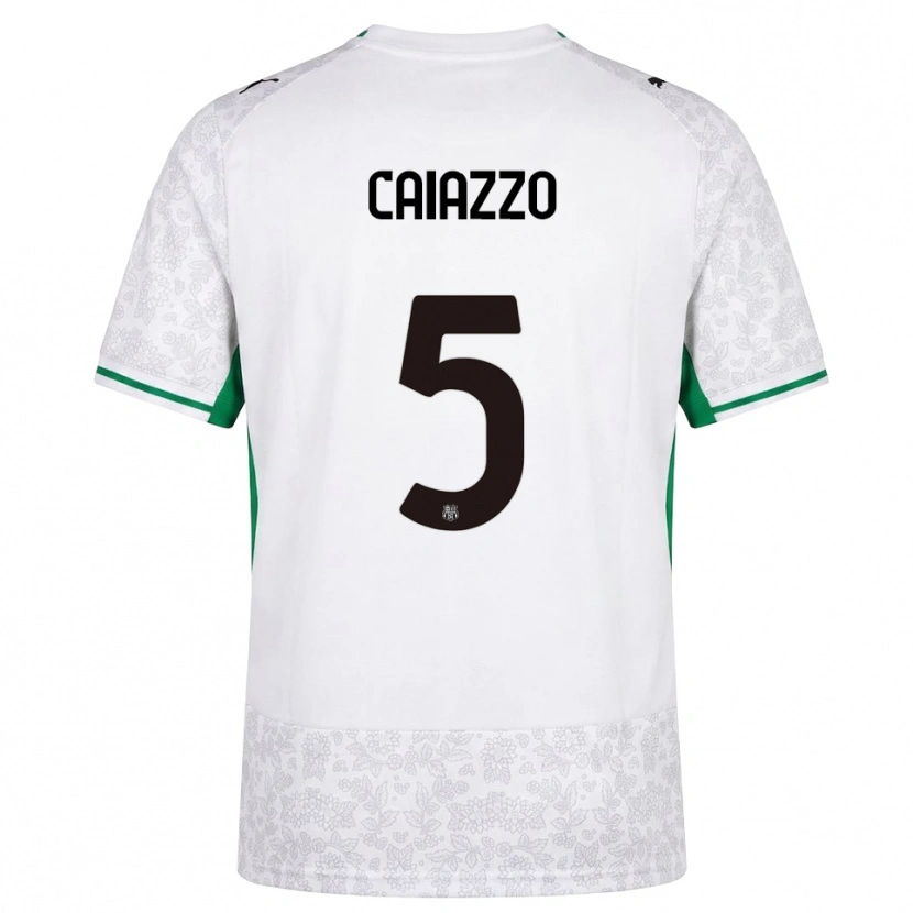 Danxen Barn Sara Caiazzo #5 Vit Svart Grön Bortatröja Matchtröjor 2026/27 Tröjor T-Tröja
