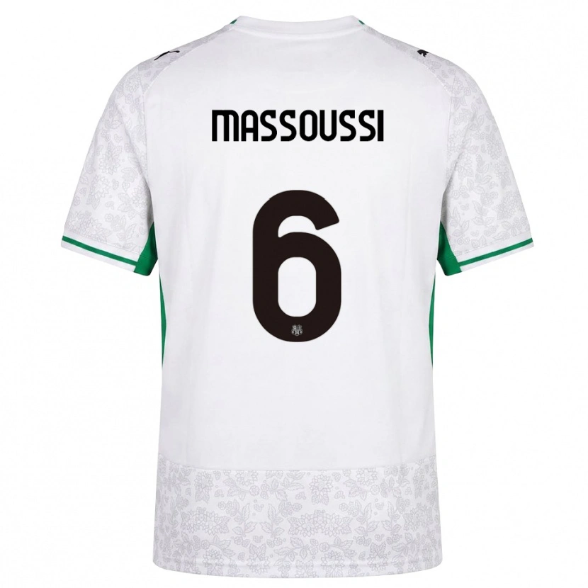 Danxen Barn Zaid Massoussi #6 Vit Svart Grön Bortatröja Matchtröjor 2026/27 Tröjor T-Tröja