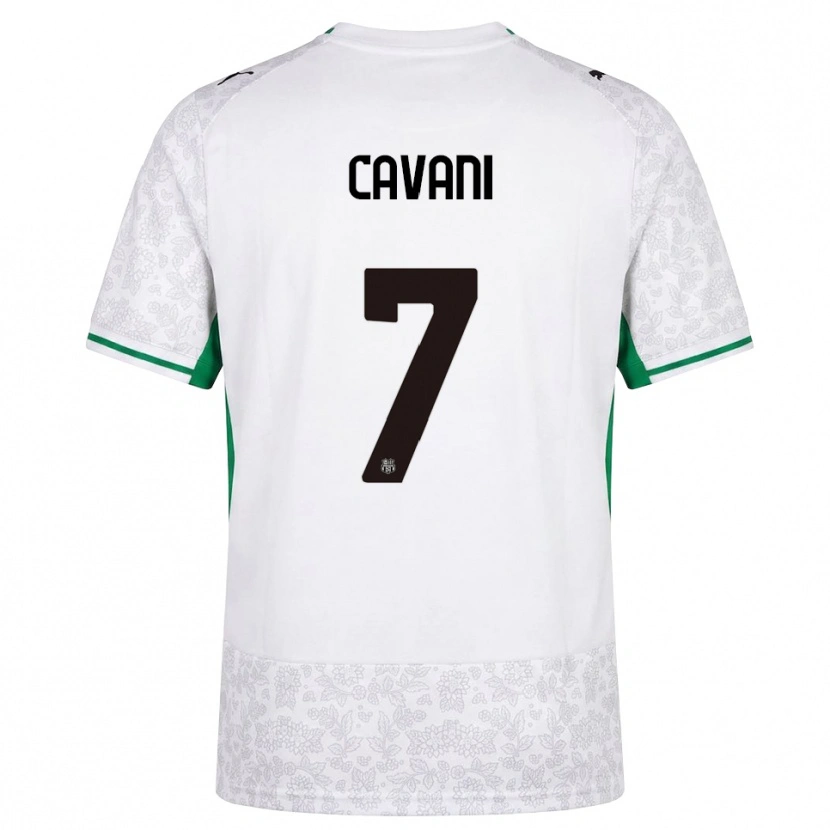 Danxen Barn Lorenzo Cavani #7 Vit Svart Grön Bortatröja Matchtröjor 2026/27 Tröjor T-Tröja