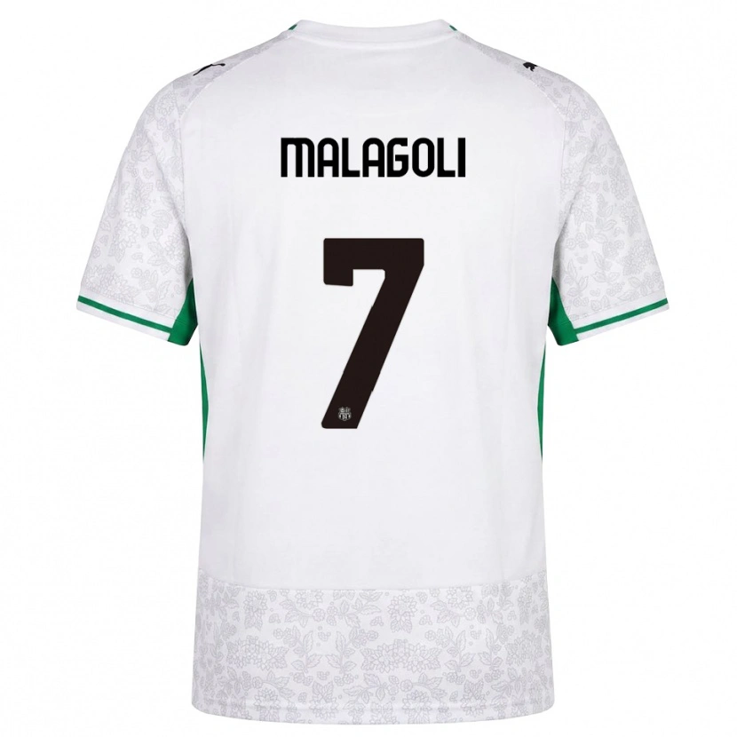 Danxen Barn Mattia Malagoli #7 Vit Svart Grön Bortatröja Matchtröjor 2026/27 Tröjor T-Tröja