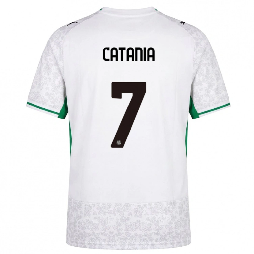 Danxen Barn Nicolò Catania #7 Vit Svart Grön Bortatröja Matchtröjor 2026/27 Tröjor T-Tröja