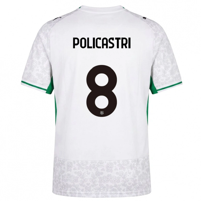 Danxen Barn Giuseppe Policastri #8 Vit Svart Grön Bortatröja Matchtröjor 2026/27 Tröjor T-Tröja