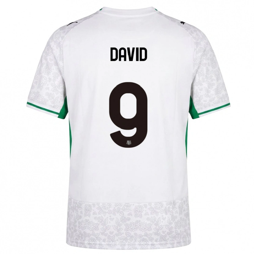 Danxen Barn Mario David #9 Vit Svart Grön Bortatröja Matchtröjor 2026/27 Tröjor T-Tröja