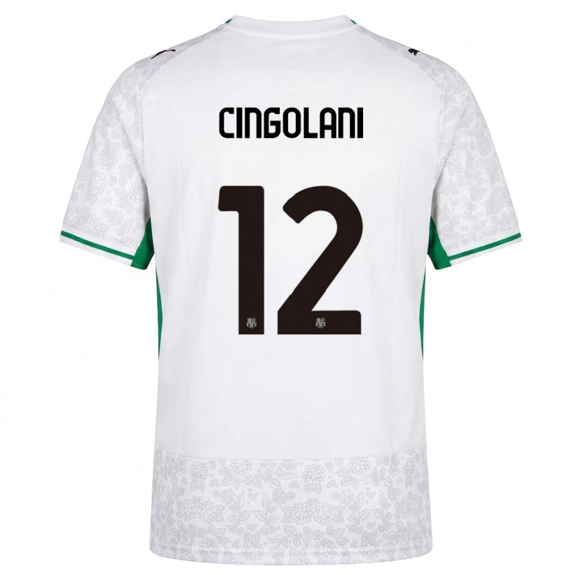 Danxen Barn Matteo Cingolani #12 Vit Svart Grön Bortatröja Matchtröjor 2026/27 Tröjor T-Tröja