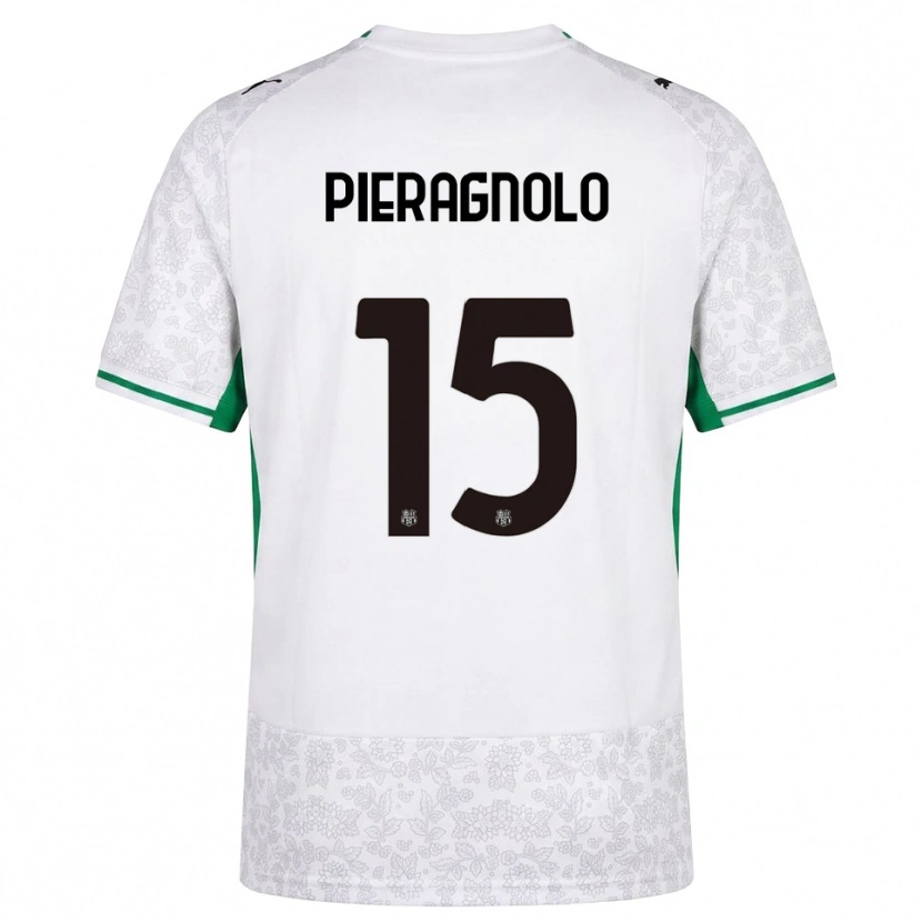 Danxen Barn Edoardo Pieragnolo #15 Vit Svart Grön Bortatröja Matchtröjor 2026/27 Tröjor T-Tröja