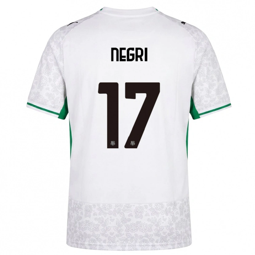 Danxen Barn Gabriele Negri #17 Vit Svart Grön Bortatröja Matchtröjor 2026/27 Tröjor T-Tröja