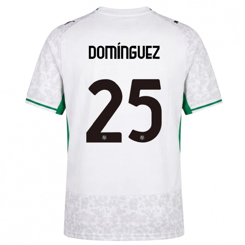 Danxen Barn Benja Domínguez #25 Vit Svart Grön Bortatröja Matchtröjor 2026/27 Tröjor T-Tröja