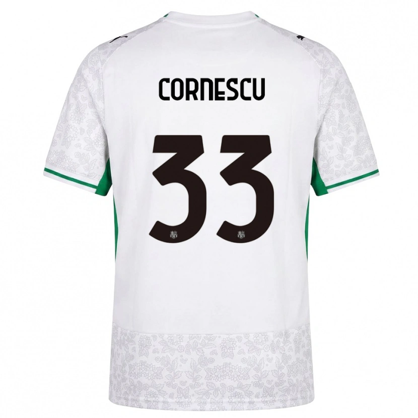Danxen Barn Iustin Cornescu #33 Vit Svart Grön Bortatröja Matchtröjor 2026/27 Tröjor T-Tröja