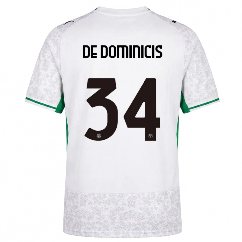Danxen Barn Diego De Dominicis #34 Vit Svart Grön Bortatröja Matchtröjor 2026/27 Tröjor T-Tröja