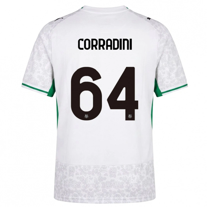 Danxen Barn Francesco Corradini #64 Vit Svart Grön Bortatröja Matchtröjor 2026/27 Tröjor T-Tröja