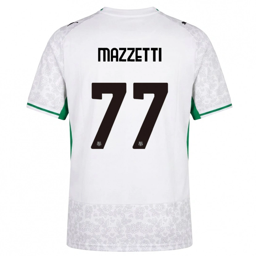 Danxen Barn Riccardo Mazzetti #77 Vit Svart Grön Bortatröja Matchtröjor 2026/27 Tröjor T-Tröja