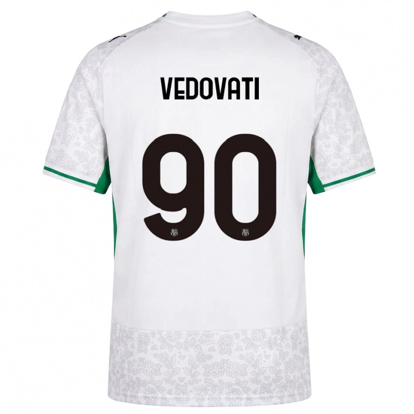 Danxen Barn Gabriele Vedovati #90 Vit Svart Grön Bortatröja Matchtröjor 2026/27 Tröjor T-Tröja