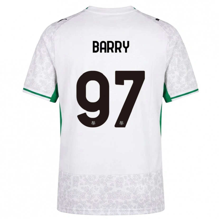 Danxen Barn Omar Barry #97 Vit Svart Grön Bortatröja Matchtröjor 2026/27 Tröjor T-Tröja