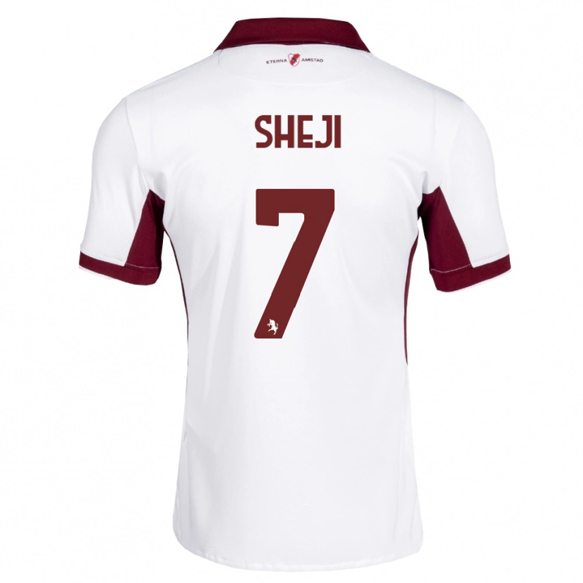 Danxen Barn Rikardo Sheji #7 Burgundy Vit Röd Bortatröja Matchtröjor 2026/27 Tröjor T-Tröja