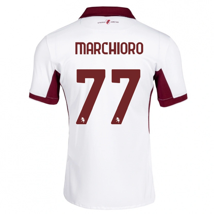 Danxen Barn Raffaele Marchioro #77 Burgundy Vit Röd Bortatröja Matchtröjor 2026/27 Tröjor T-Tröja