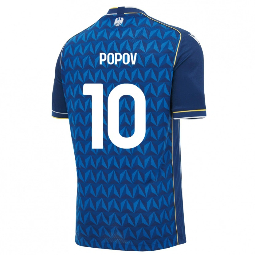 Danxen Barn Nikolay Popov #10 Kunglig Blå Vit Blå Bortatröja Matchtröjor 2026/27 Tröjor T-Tröja