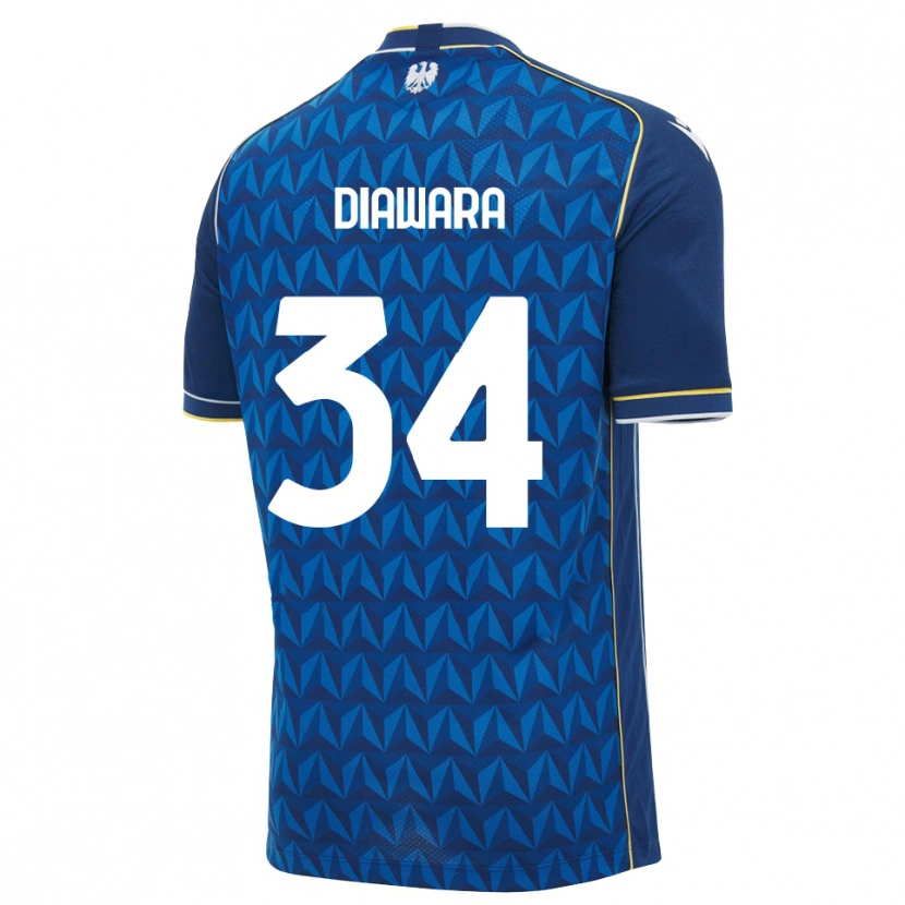 Danxen Barn Sekou Diawara #34 Kunglig Blå Vit Blå Bortatröja Matchtröjor 2026/27 Tröjor T-Tröja