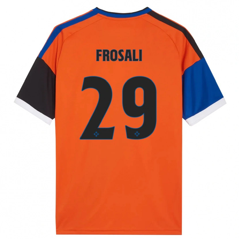 Danxen Barn Jacopo Frosali #29 Orange Blå Svart Vit Bortatröja Matchtröjor 2026/27 Tröjor T-Tröja