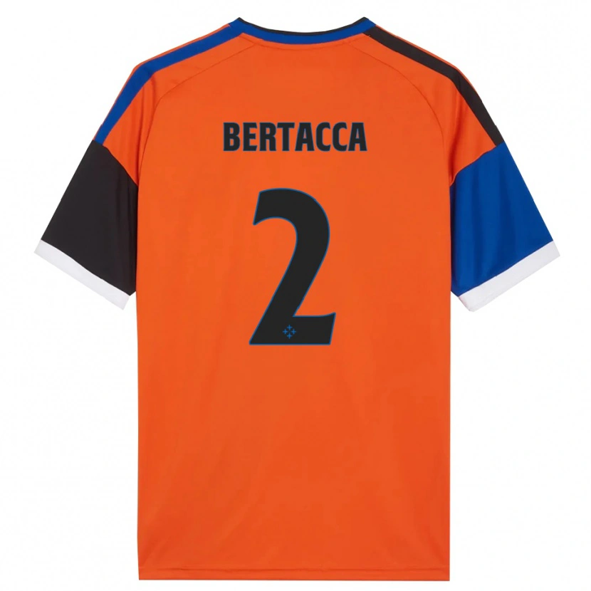 Danxen Barn Samuele Bertacca #2 Orange Blå Svart Vit Bortatröja Matchtröjor 2026/27 Tröjor T-Tröja
