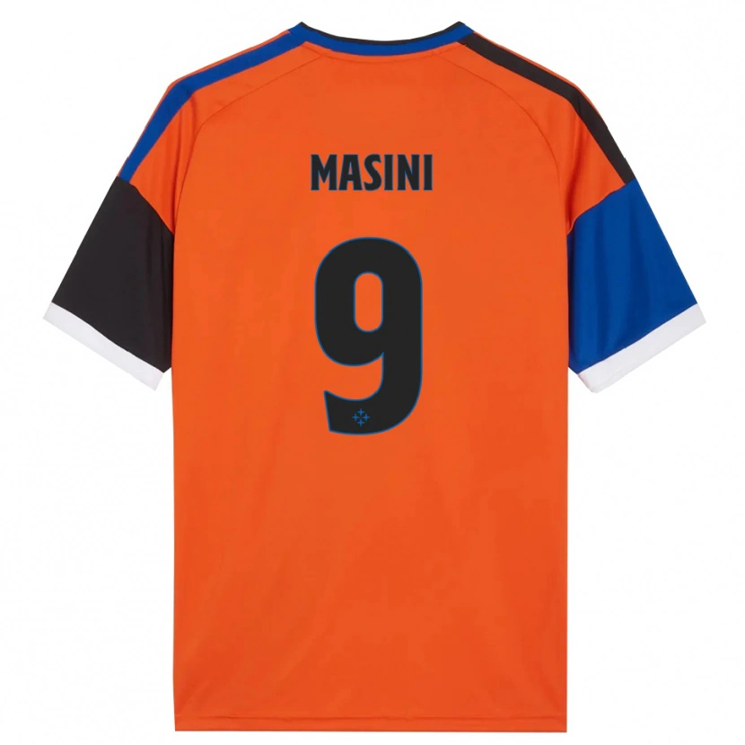 Danxen Barn Tommaso Masini #9 Orange Blå Svart Vit Bortatröja Matchtröjor 2026/27 Tröjor T-Tröja