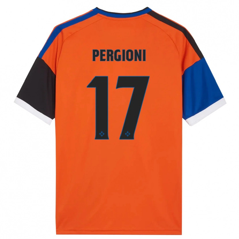 Danxen Barn Kevin Pergioni #17 Orange Blå Svart Vit Bortatröja Matchtröjor 2026/27 Tröjor T-Tröja