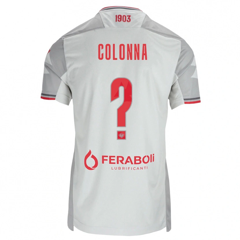 Danxen Barn Alessandro Colonna #0 Grå Vit Röd Bortatröja Matchtröjor 2026/27 Tröjor T-Tröja