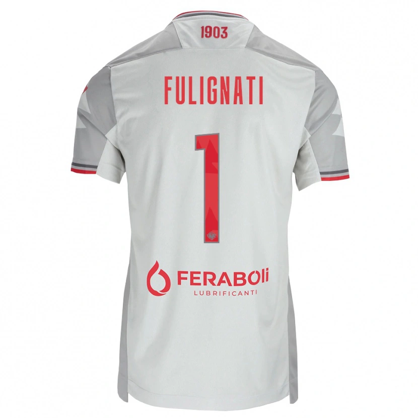 Danxen Barn Andrea Fulignati #1 Grå Vit Röd Bortatröja Matchtröjor 2026/27 Tröjor T-Tröja