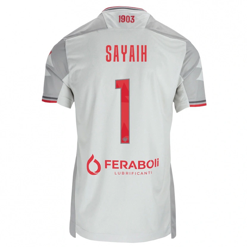 Danxen Barn Ilyas Sayaih #1 Grå Vit Röd Bortatröja Matchtröjor 2026/27 Tröjor T-Tröja
