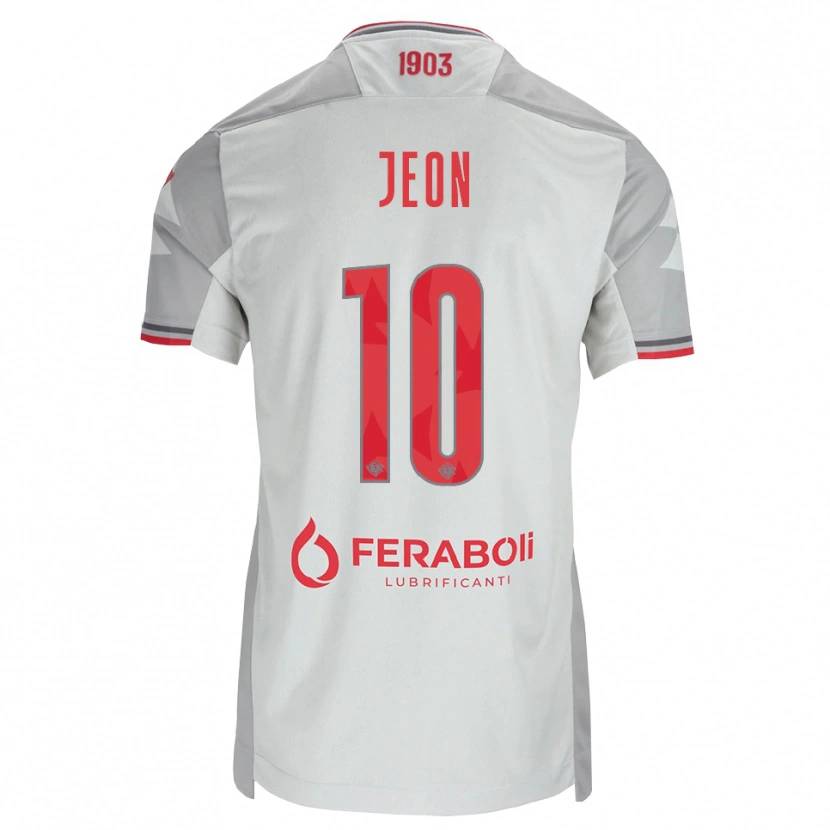 Danxen Barn Joseph Jeon #10 Grå Vit Röd Bortatröja Matchtröjor 2026/27 Tröjor T-Tröja
