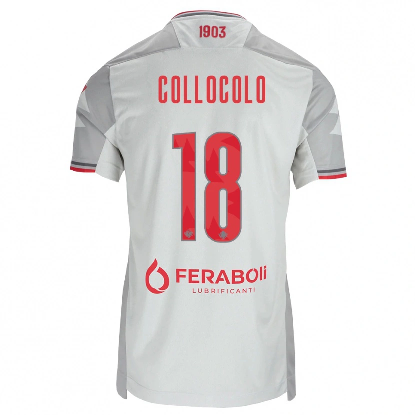 Danxen Barn Michele Collocolo #18 Grå Vit Röd Bortatröja Matchtröjor 2026/27 Tröjor T-Tröja