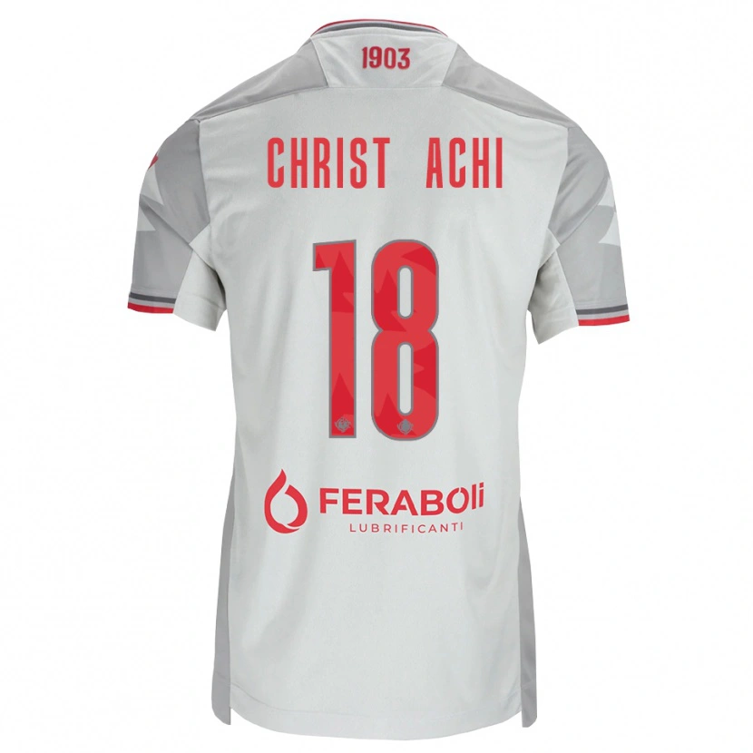 Danxen Barn Ange Christ Achi #18 Grå Vit Röd Bortatröja Matchtröjor 2026/27 Tröjor T-Tröja