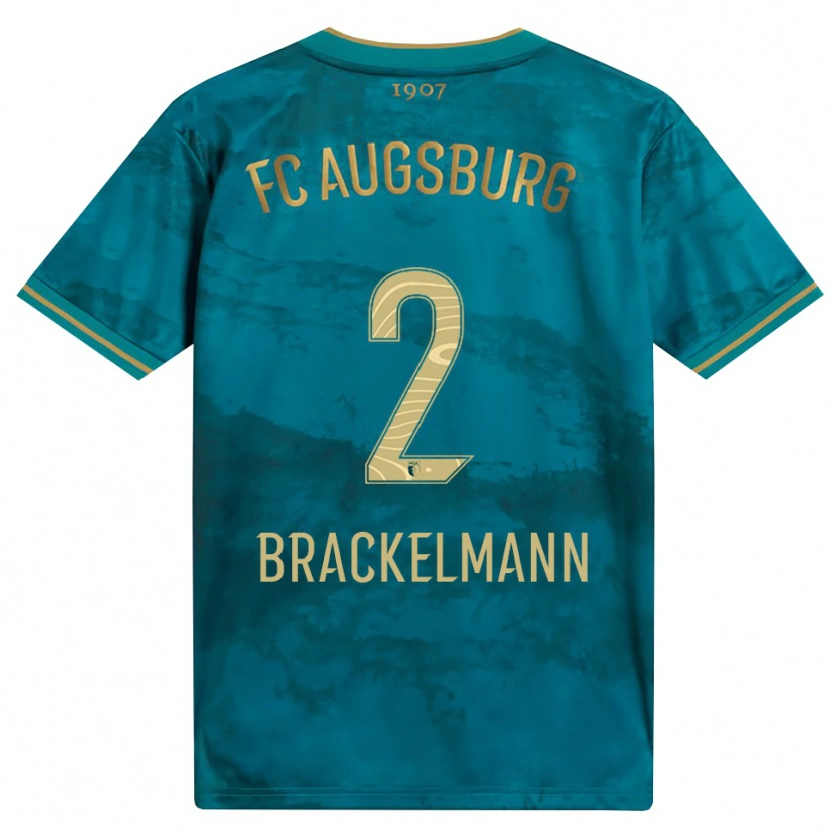 Danxen Barn Calvin Brackelmann #2 Grön Brun Bortatröja Matchtröjor 2026/27 Tröjor T-Tröja