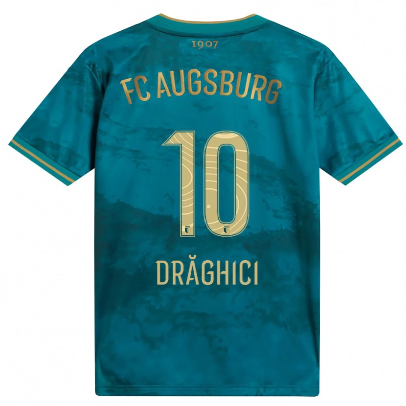Danxen Barn Robert Drăghici #10 Grön Brun Bortatröja Matchtröjor 2026/27 Tröjor T-Tröja