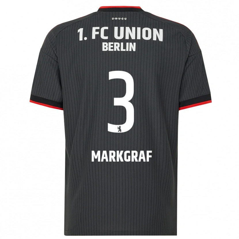 Danxen Barn Andrik Markgraf #3 Svart Vit Röd Bortatröja Matchtröjor 2026/27 Tröjor T-Tröja
