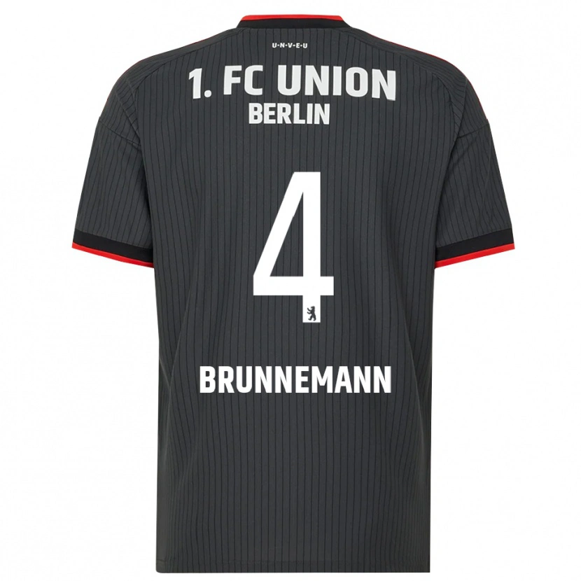 Danxen Barn Laurenz Brunnemann #4 Svart Vit Röd Bortatröja Matchtröjor 2026/27 Tröjor T-Tröja